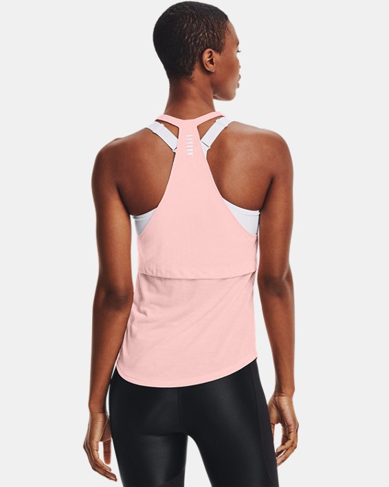 Camiseta sin mangas UA Streaker Runclipse para mujer, Pink, pdpMainDesktop image number 1